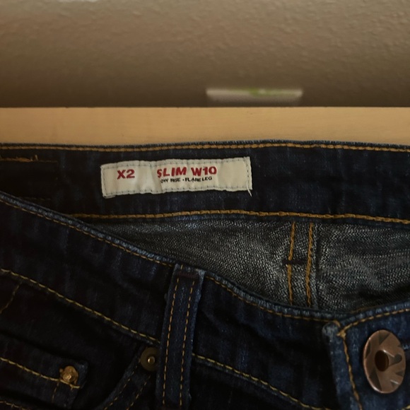 X2 Blue flared Leg Jeans Classic Denim Slim W10 - Picture 2 of 7